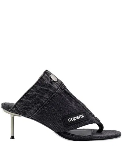 Coperni 60mm Open Thong Sandals In Gray