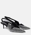 Coperni Crystal Embellished Star Cut Out Low Stiletto Shoes In Black