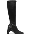 Coperni Black Bridge Stretch Tall Boots In Black