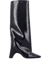 Coperni 90mm Patent-leather Boots In Black