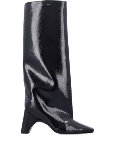 Coperni 90mm Patent-leather Boots In Black
