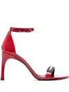 Coperni 90mm Patent Leather Sandals In Rot