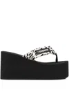 Coperni 95mm Rubberized-logo Sandals In Neutral