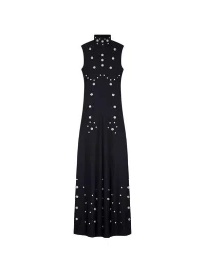 Coperni Snap Embellishment Dress In Black