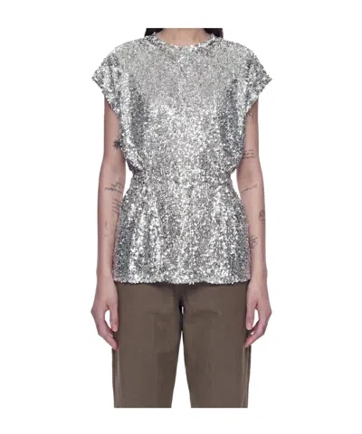 Coperni Adjustable T-shirt In Gray