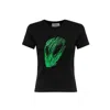 Coperni Alien Head Printed Slim Fit T-shirt In Black/green