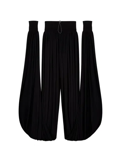 Coperni All In One Off-shoulder Smock Maxi Dress In Black