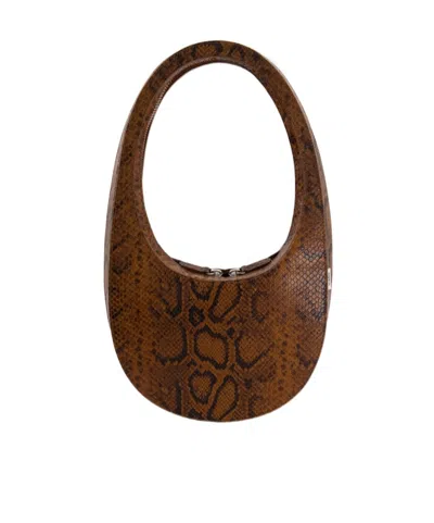 Coperni All-over Printed Top Handle Bag In Brown