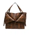 Coperni Snakeskin-print Belt Cabas Tote Bag In Brown