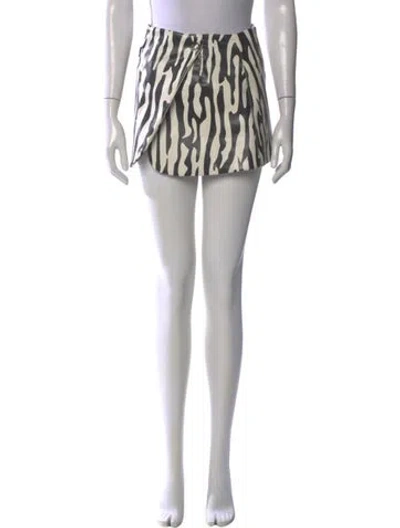Pre-owned Coperni Animal Print Mini Skirt In Green