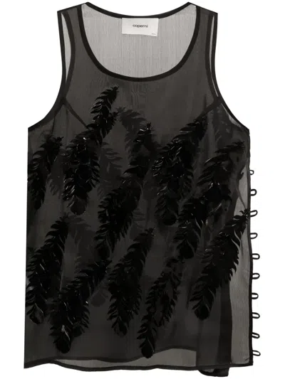 Coperni Appliqué-detail Top In Black