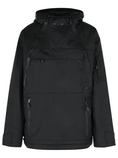 COPERNI ASYMMETRIC' BLACK POLYAMIDE JACKET