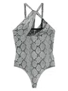 Coperni Asymmetric Bodysuit In Grey