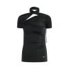 Coperni Black Asymmetric Draped T-shirt