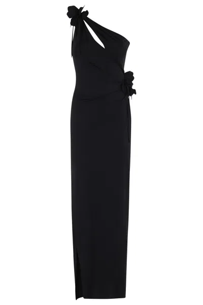 COPERNI COPERNI ASYMMETRIC FLOWER GOWN