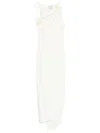 Coperni Knee Length Dress Floral Embellishments In White