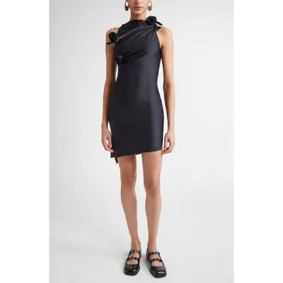 COPERNI COPERNI ASYMMETRIC FLOWER MINIDRESS