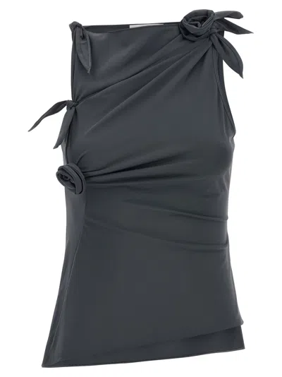 Coperni 'asymmetric Flower' Top In Gray