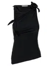Coperni Asymmetric Flower Tops Black In Black