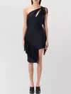 Coperni Asymmetric Fringed Mini Dress