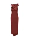 Coperni Burgundy Stretch Nylon Dress In Red