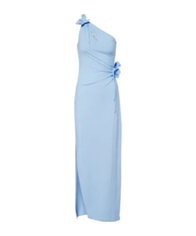 Coperni Verzierte Robe Aus Jersey In Blue