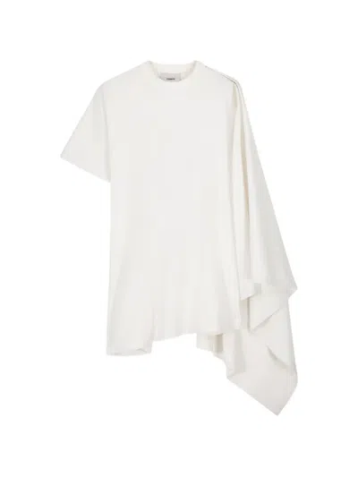 Coperni Asymmetric Mini Dress In Neutral