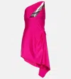 Coperni Asymmetric One-shoulder Minidress In Pink