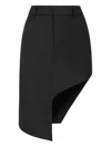 Coperni Asymmetric Tailored Mini Skirt In Black