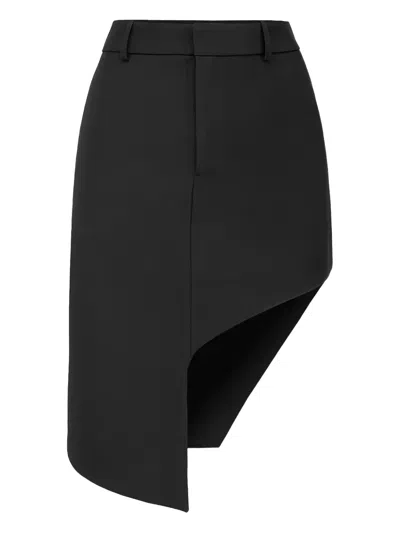Coperni Asymmetric Tailored Mini Skirt In Black