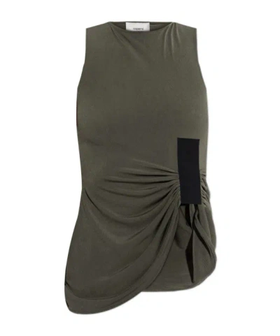 Coperni Asymmetrical Cut Top In Green