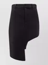 Coperni Asymmetrical Hem Crepe Skirt In Black