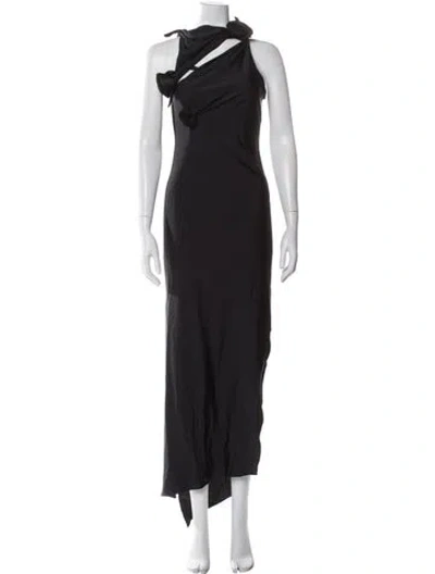 Pre-owned Coperni Asymmetrical Long Dress In Gray