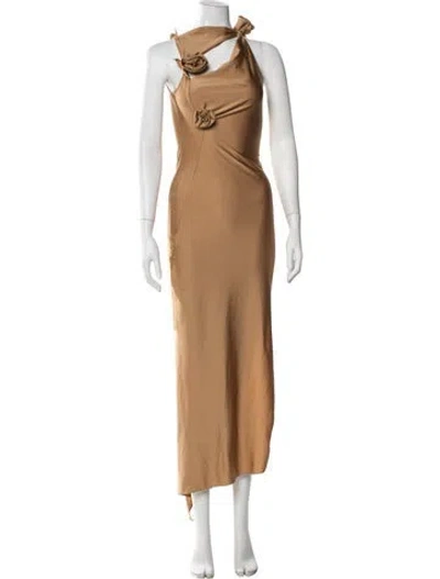 Pre-owned Coperni Asymmetrical Long Dress In Neutral