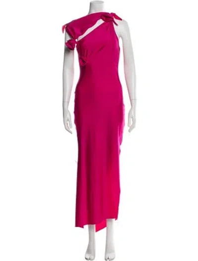 Pre-owned Coperni Asymmetrical Long Dress In Pink