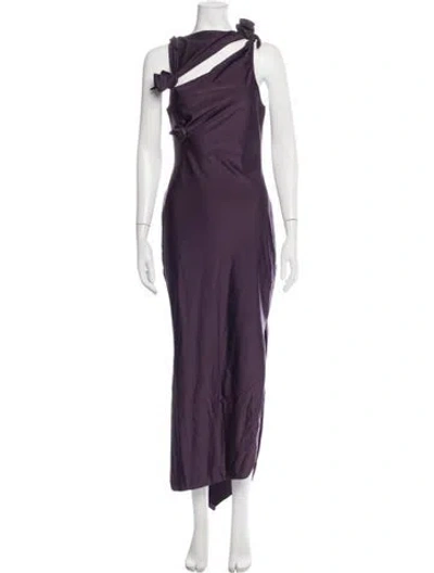 Pre-owned Coperni Asymmetrical Long Dress In Purple