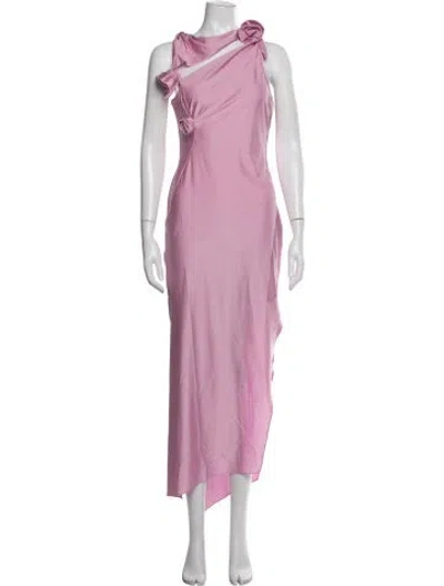 Pre-owned Coperni Asymmetrical Long Dress In Purple