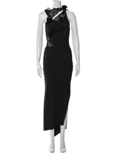 Pre-owned Coperni Asymmetrical Long Dress W/ Tags In Black