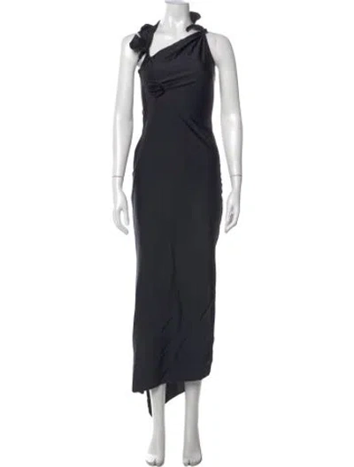 Pre-owned Coperni Asymmetrical Long Dress W/ Tags In Blue