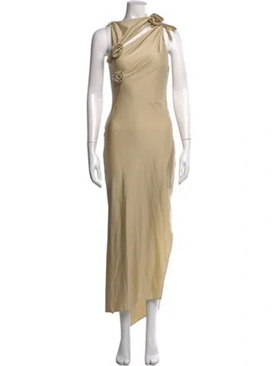 Pre-owned Coperni Asymmetrical Long Dress W/ Tags In Neutrals