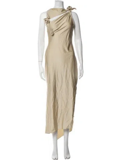 Pre-owned Coperni Asymmetrical Long Dress W/ Tags In Neutrals