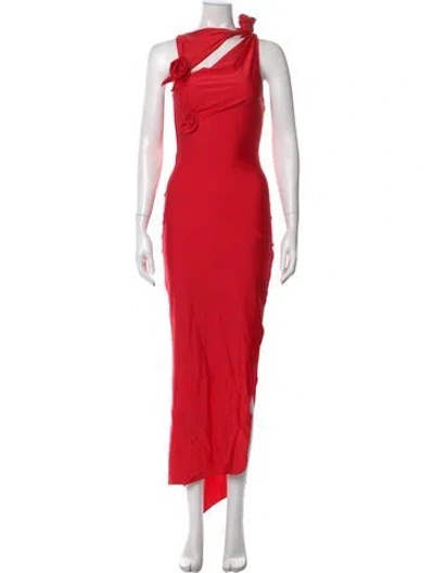 Pre-owned Coperni Asymmetrical Long Dress W/ Tags In Red