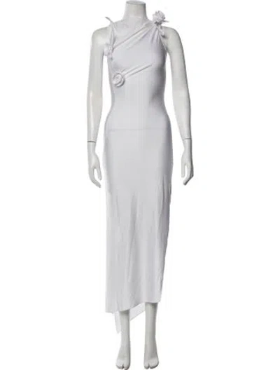 Pre-owned Coperni Asymmetrical Long Dress In White