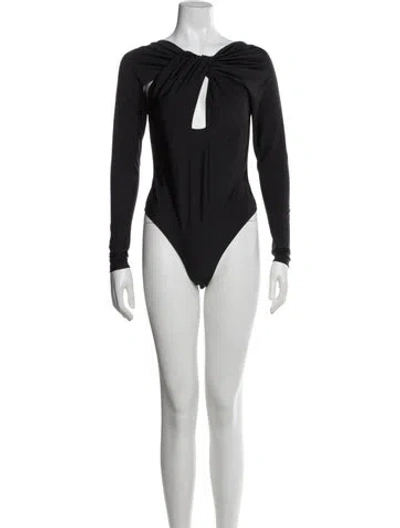 Pre-owned Coperni Asymmetrical Long Sleeve Bodysuit In Multi
