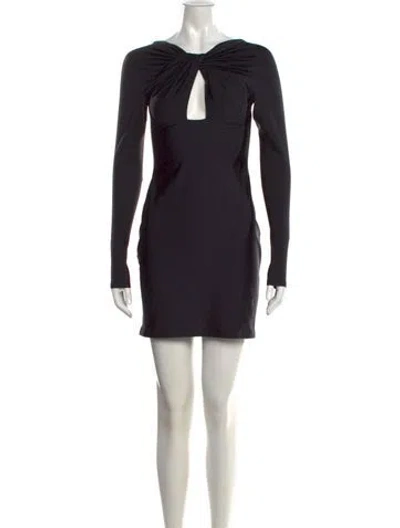Pre-owned Coperni Asymmetrical Mini Dress In Black