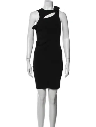 Pre-owned Coperni Asymmetrical Mini Dress W/ Tags In Black