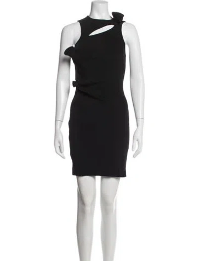 Pre-owned Coperni Asymmetrical Mini Dress W/ Tags In Black