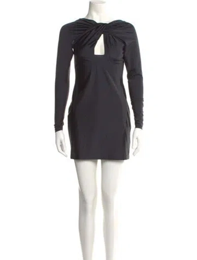Pre-owned Coperni Asymmetrical Mini Dress W/ Tags In Gray