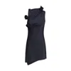 Coperni Asymmetric Maxi Dress With Decorative Details In Black