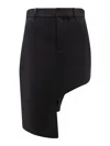 Coperni Asymmetrical Hem Crepe Skirt In Blue